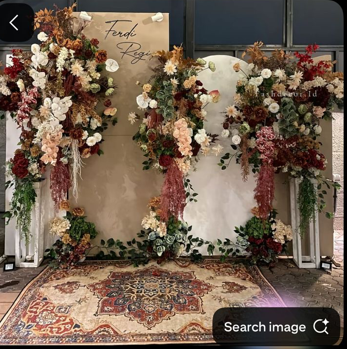 Dried floral backdrop — Ferdi & Regi
